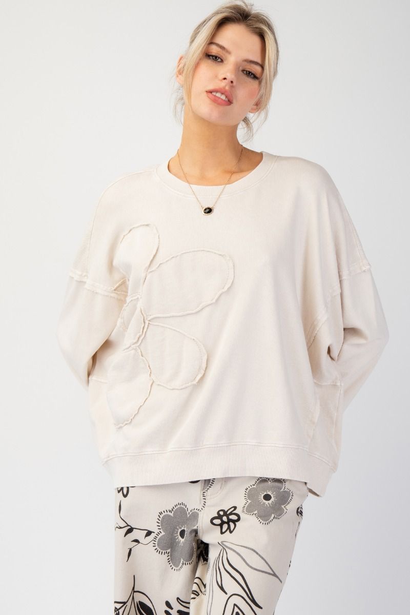 Flower Patch Washed Pullover