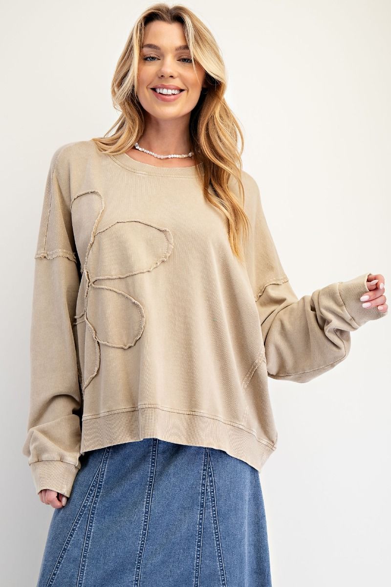 Flower Patch Washed Pullover